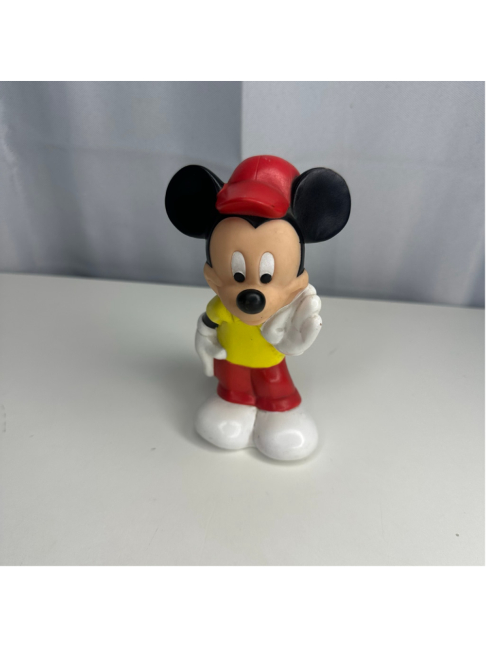 Vintage Playskool Baby Mickey Mouse Soft Vinyl Squeak Toy / Figure Walt Disney